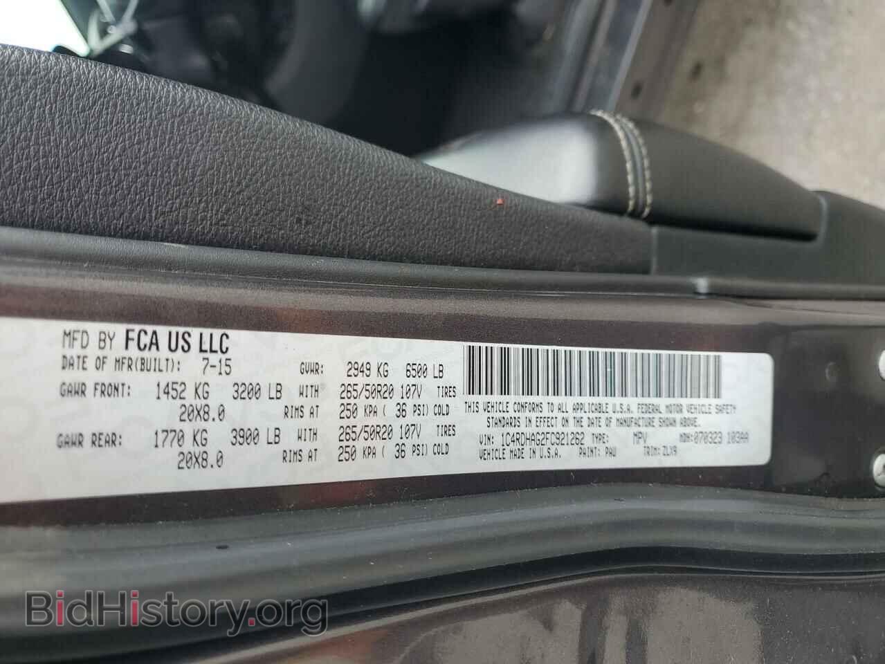 2015 DODGE DURANGO - VIN: 1C4RDHAG2FC921262 - Photo 13