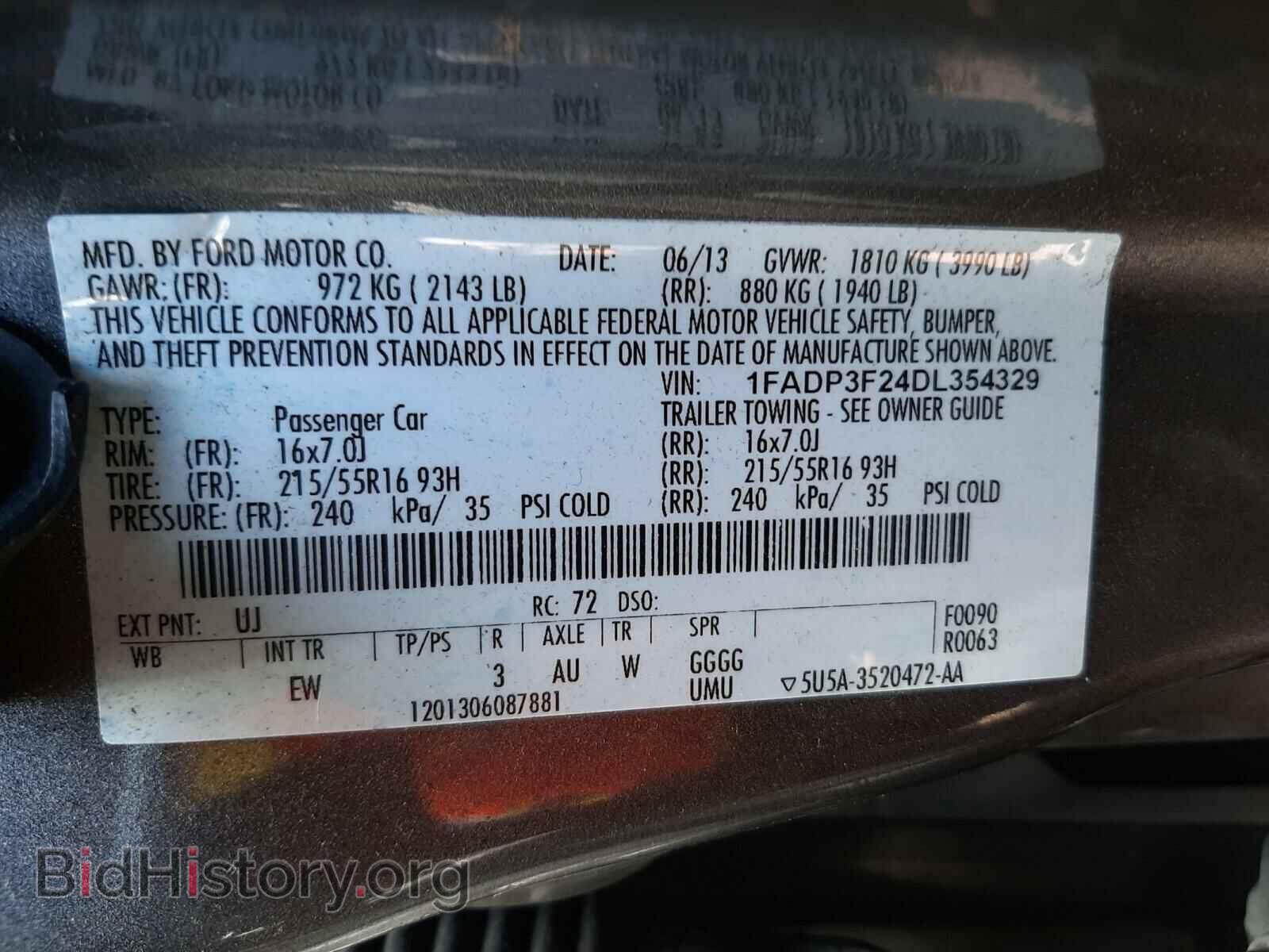 2013 FORD FOCUS - VIN: 1FADP3F24DL354329 - Photo 10