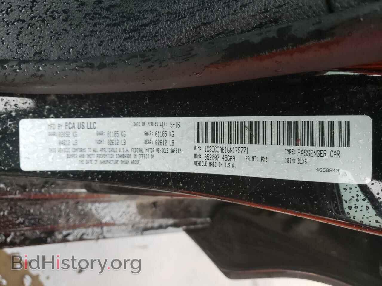 2016 CHRYSLER 200 - VIN: 1C3CCCAB1GN179771 - Фото 12