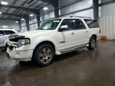 2007 Ford EXPEDITION EL Limited, white — VIN 1FMFK20587LA04992, Copart