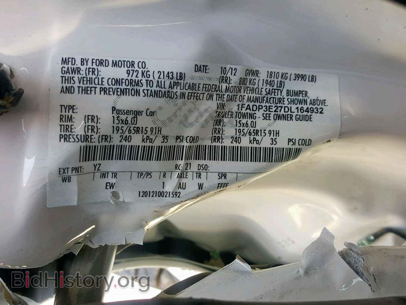 2013 FORD FOCUS - VIN: 1FADP3E27DL164932 - Photo 10