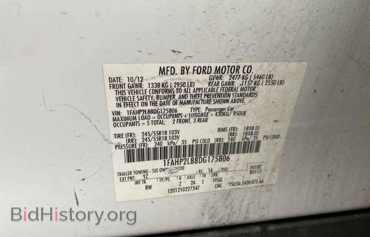 2013 FORD TAURUS - VIN: 1FAHP2L88DG175806 - Фото 10