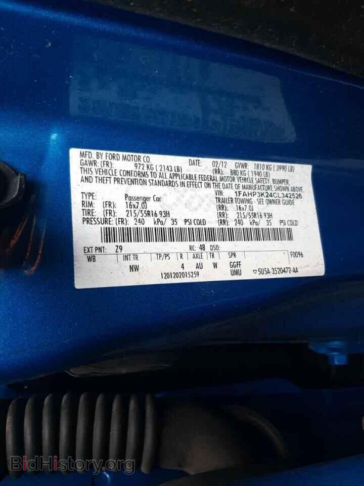 2012 FORD FOCUS - VIN: 1FAHP3K24CL342526 - Photo 10