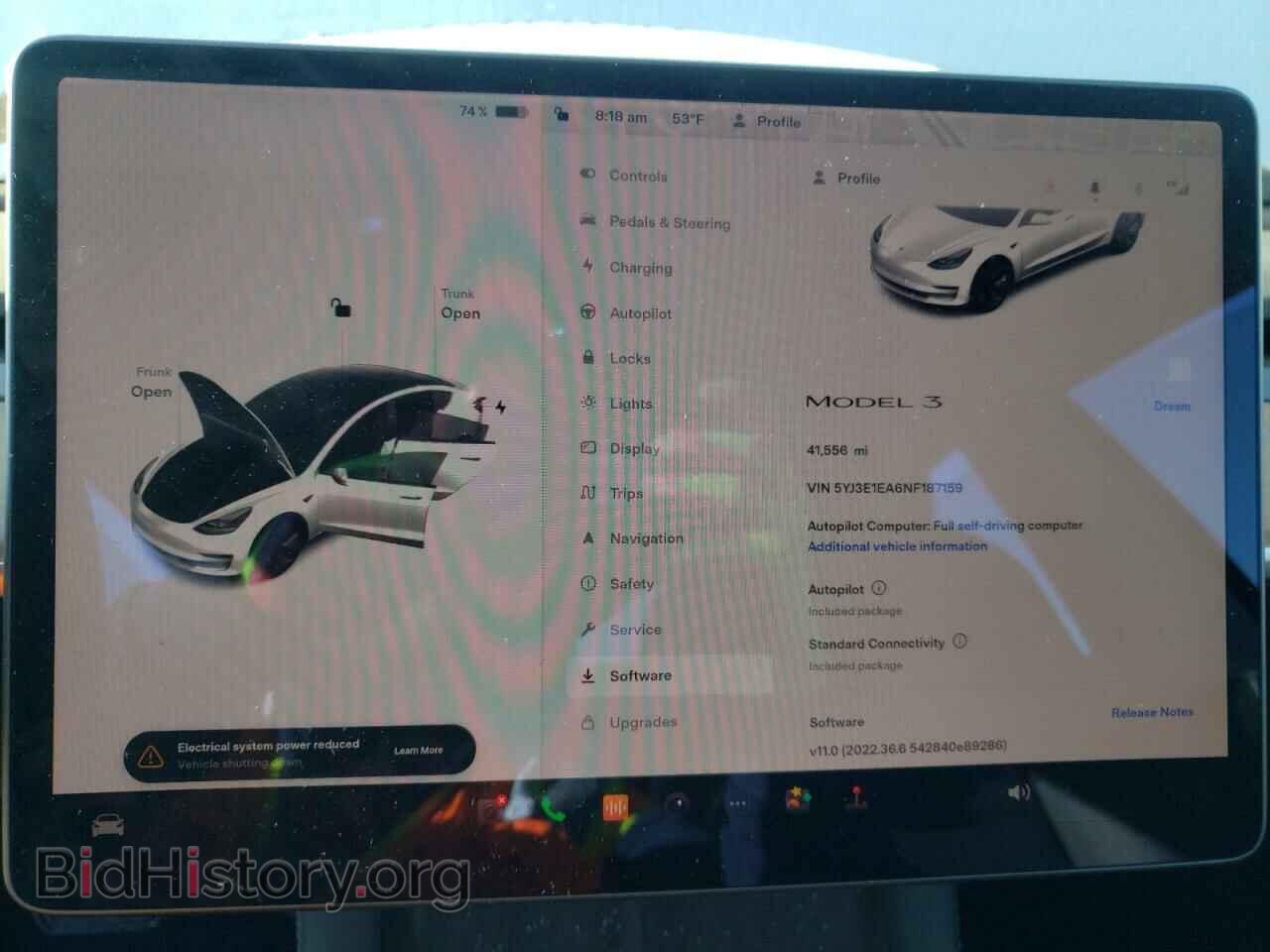 2022 TESLA MODEL 3 - VIN: 5YJ3E1EA6NF187159 - Фото 9