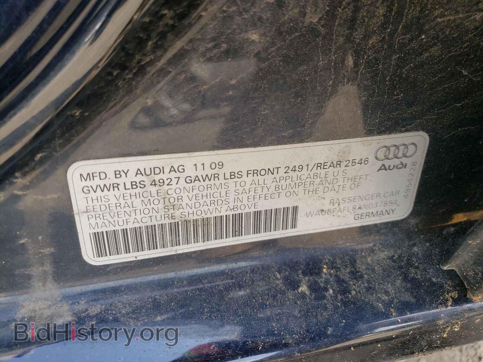 2010 AUDI A4 - VIN: WAUBFAFL8AN037894 - Фото 10