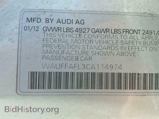 2012 AUDI A4 - VIN: WAUFFAFL3CA114974 - Фото 10