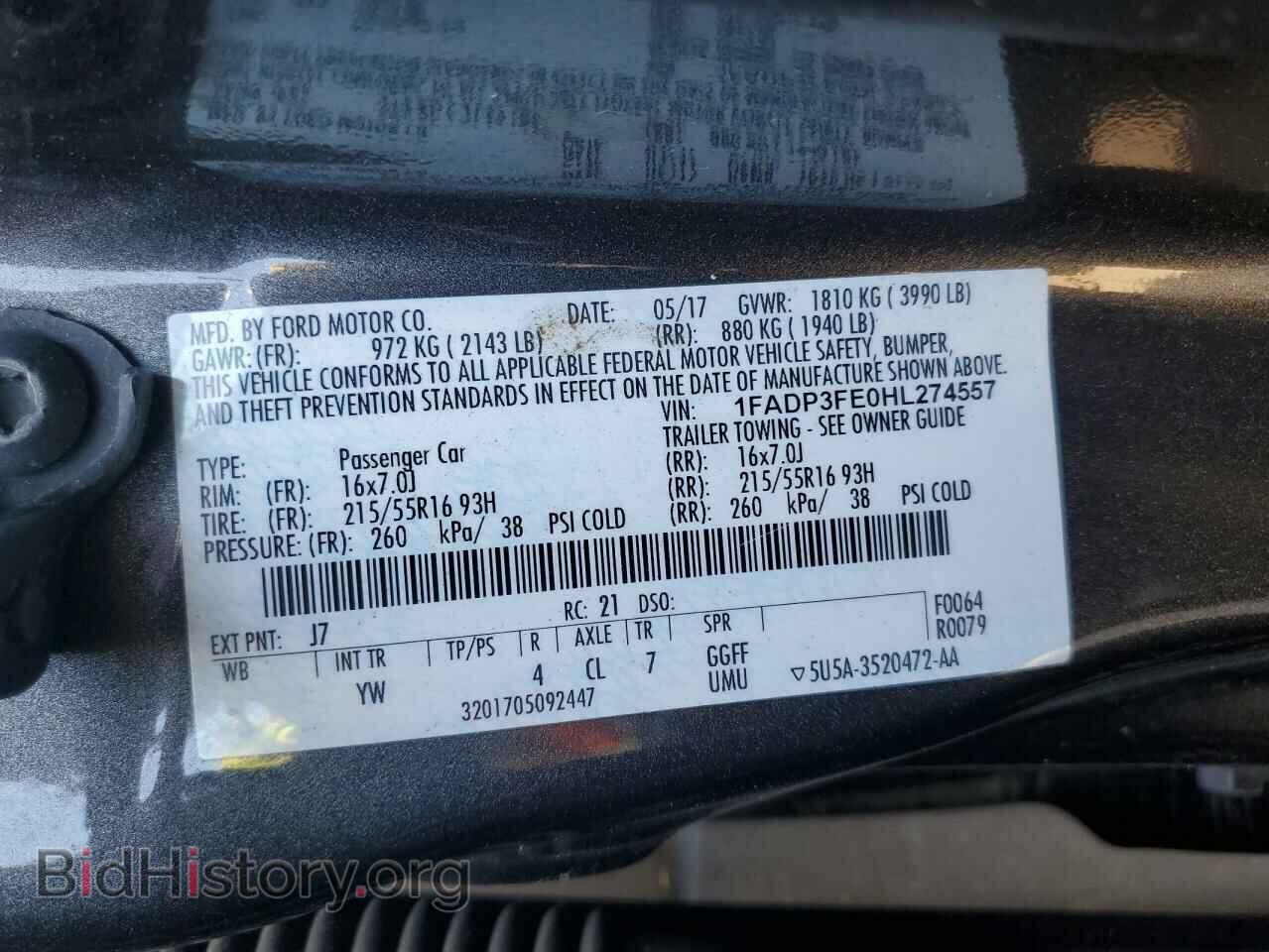 2017 FORD FOCUS - VIN: 1FADP3FE0HL274557 - Photo 12