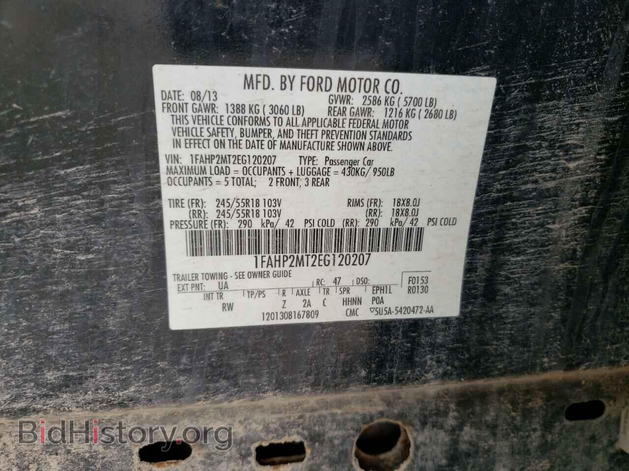 2014 FORD TAURUS - VIN: 1FAHP2MT2EG120207 - Фото 10