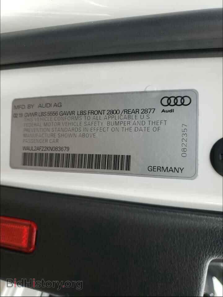 2019 AUDI A6 - VIN: WAUL2AF22KN083679 - Фото 10