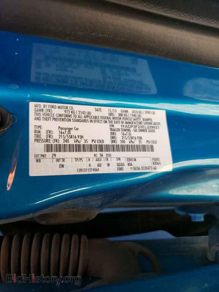 2014 FORD FOCUS - VIN: 1FADP3F23EL229923 - Фото 10