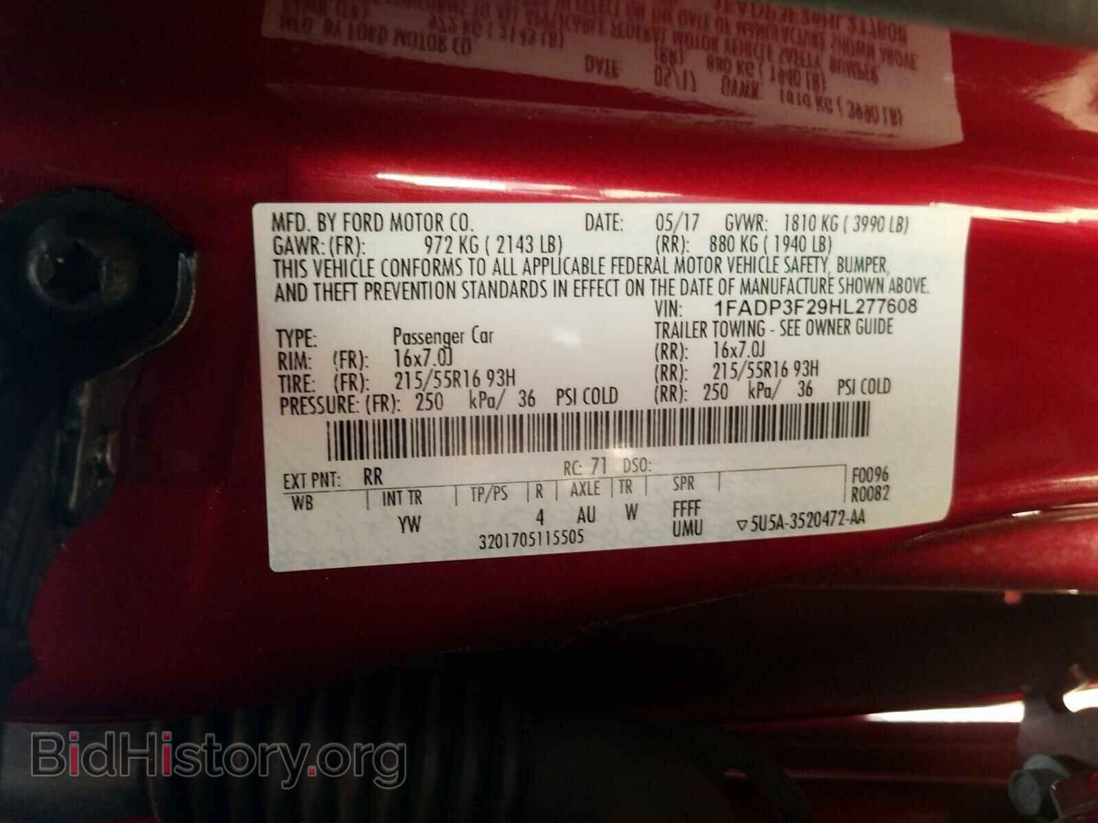 2017 FORD FOCUS - VIN: 1FADP3F29HL277608 - Фото 10