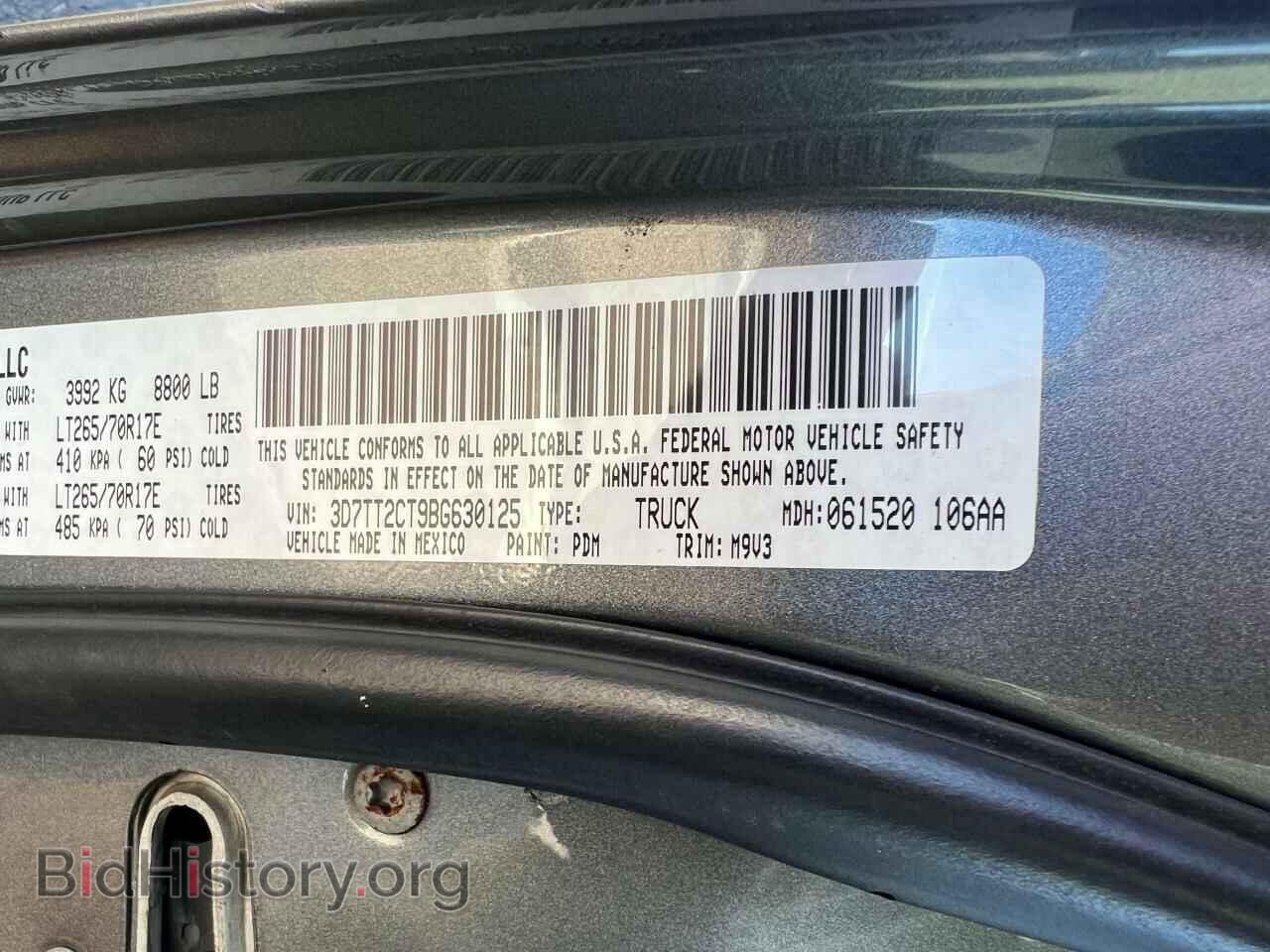 2011 DODGE All Models - VIN: 3D7TT2CT9BG630125 - Photo 10