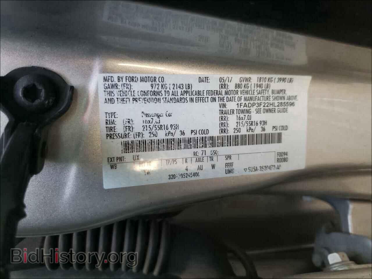 2017 FORD FOCUS - VIN: 1FADP3F22HL285596 - Photo 10