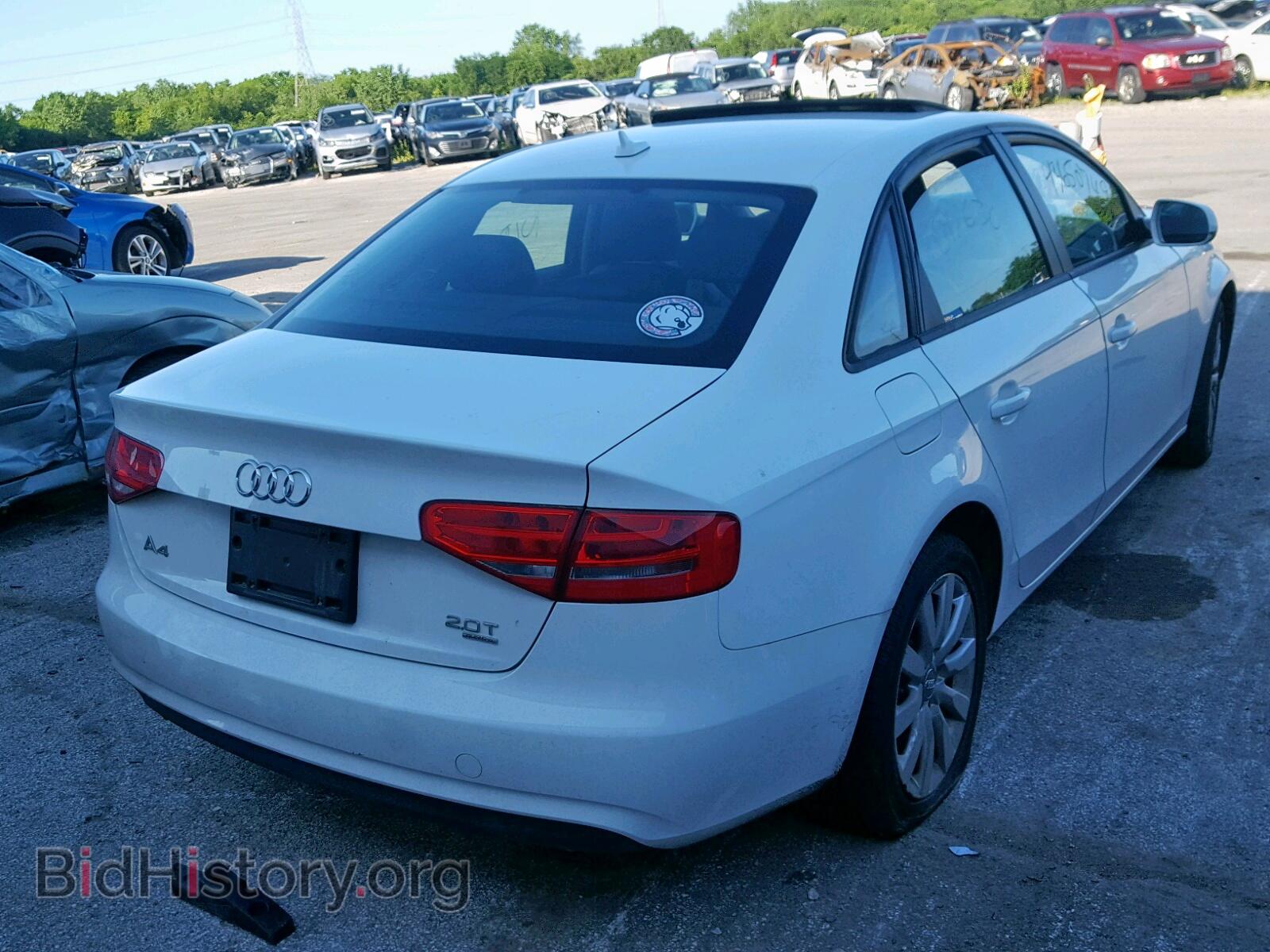 2013 AUDI A4 - VIN: WAUBFAFL4DN044216 - Photo 4