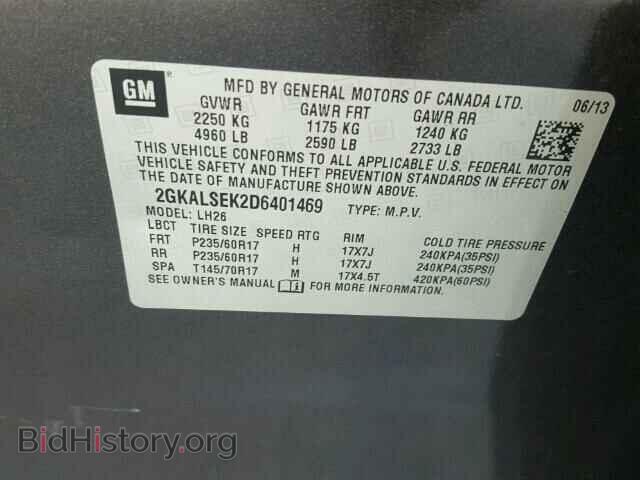 2013 GMC TERRAIN - VIN: 2GKALSEK2D6401469 - Photo 10