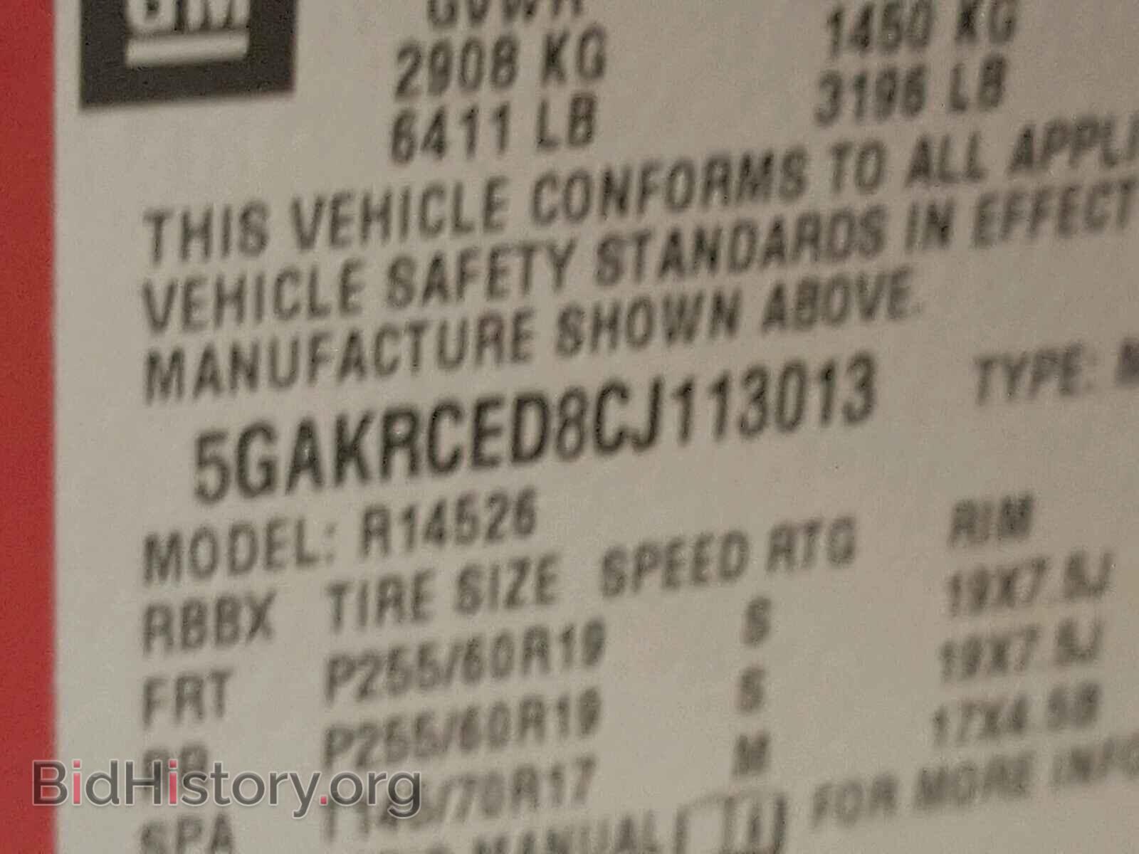 2012 BUICK ENCLAVE - VIN: 5GAKRCED8CJ113013 - Photo 10