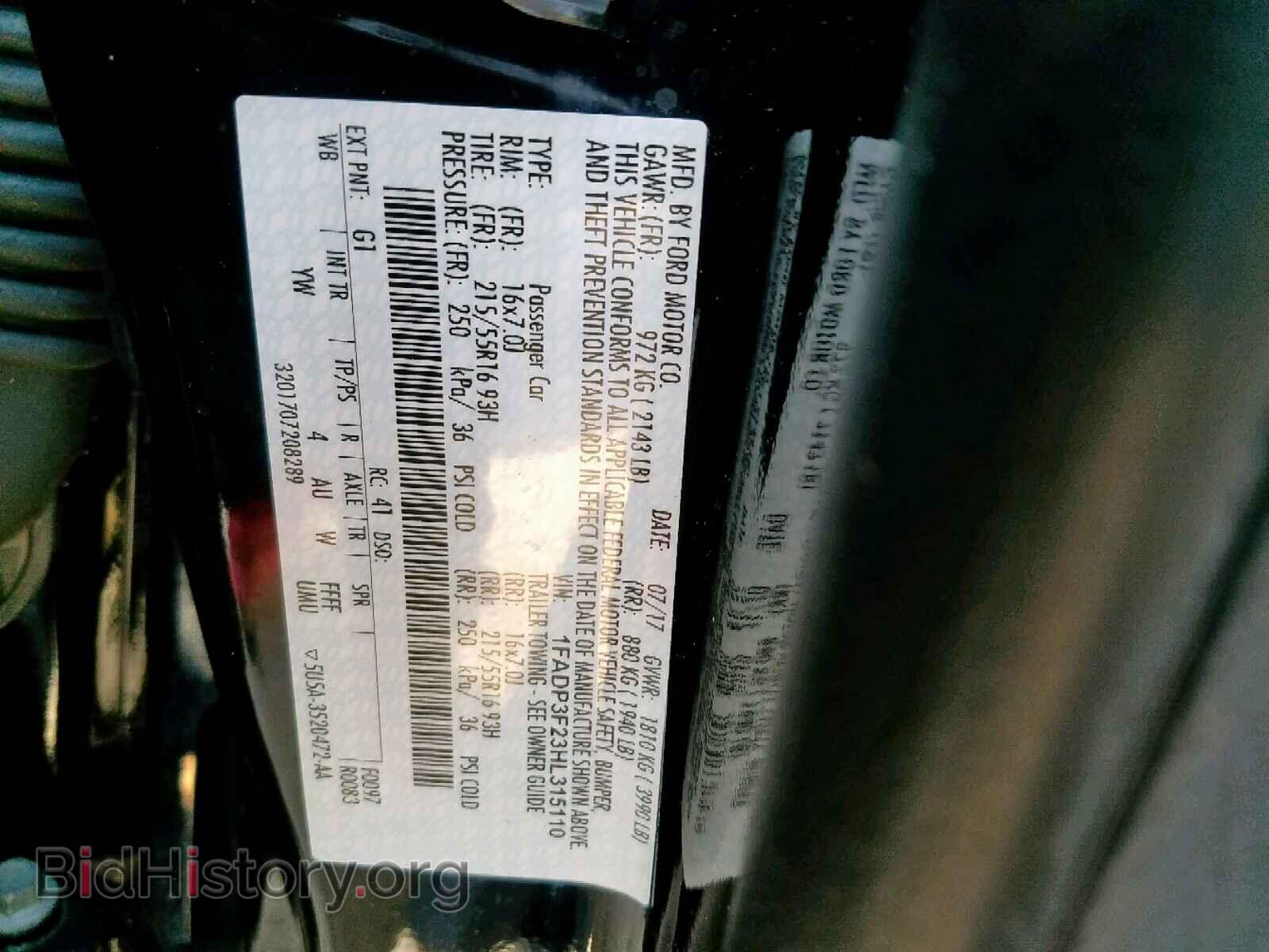 2017 FORD FOCUS SE - VIN: 1FADP3F23HL315110 - Фото 10