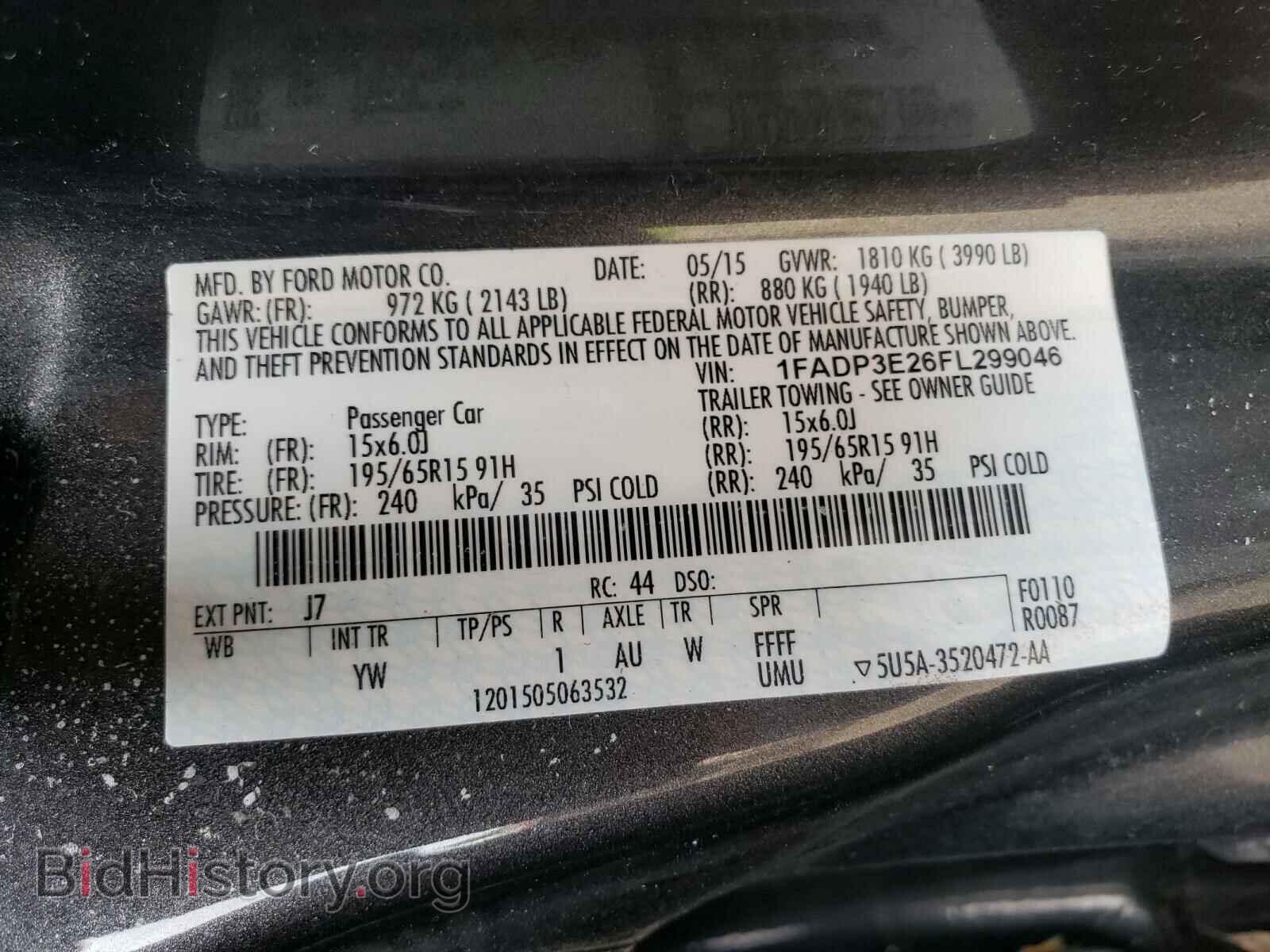 2015 FORD FOCUS - VIN: 1FADP3E26FL299046 - Photo 10