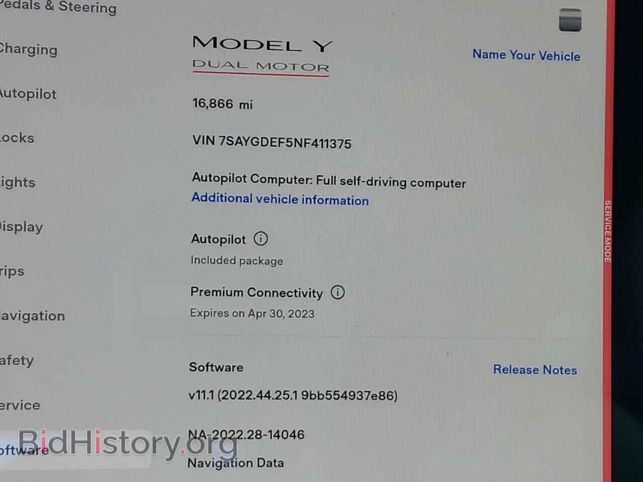 2022 TESLA MODEL Y - VIN: 7SAYGDEF5NF411375 - Photo 9