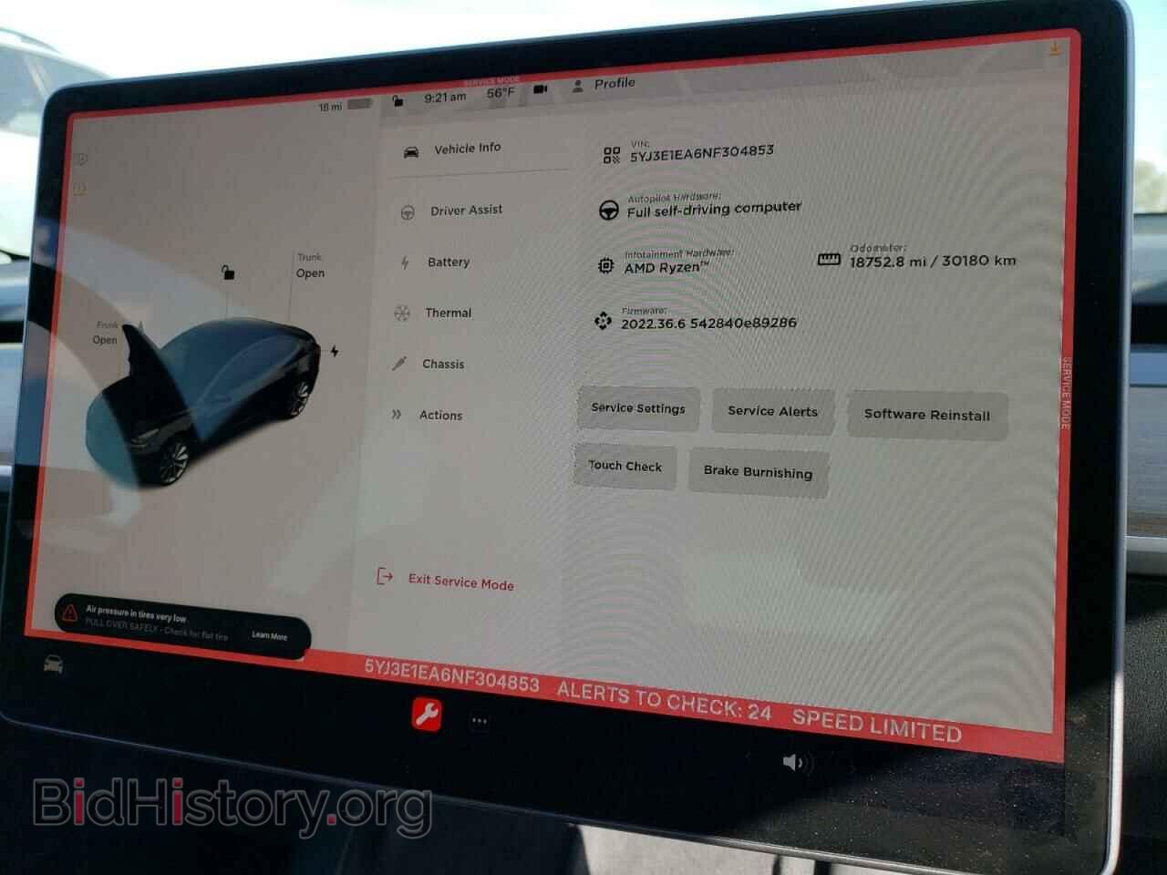 2022 TESLA MODEL 3 - VIN: 5YJ3E1EA6NF304853 - Фото 9