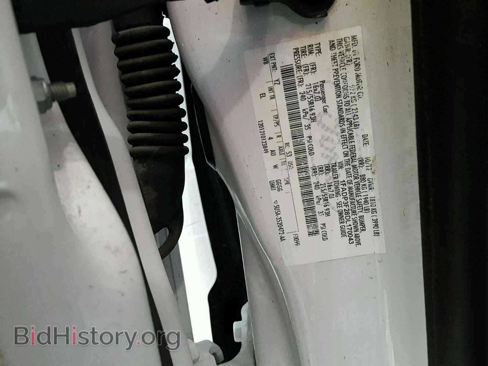 2013 FORD FOCUS - VIN: 1FADP3F28DL170043 - Фото 10