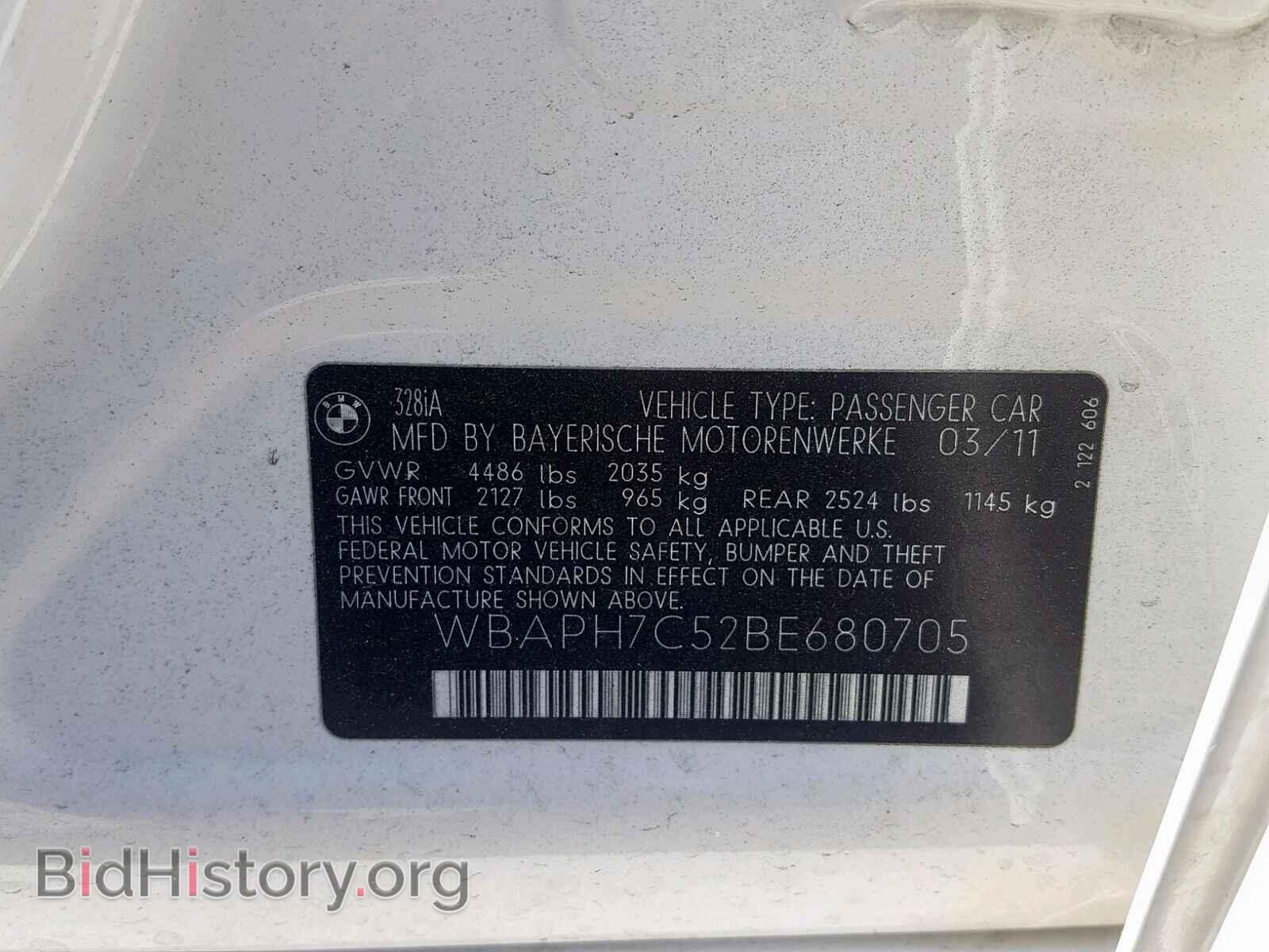 2011 BMW 328 I - VIN: WBAPH7C52BE680705 - Фото 10