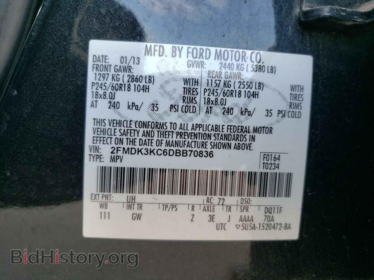 2013 FORD EDGE - VIN: 2FMDK3KC6DBB70836 - Photo 10