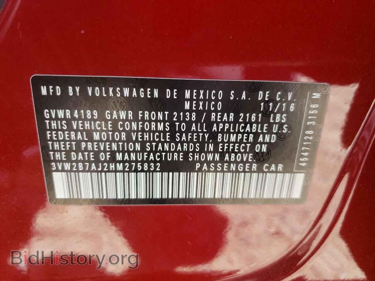 2017 VOLKSWAGEN JETTA - VIN: 3VW2B7AJ2HM275832 - Фото 10