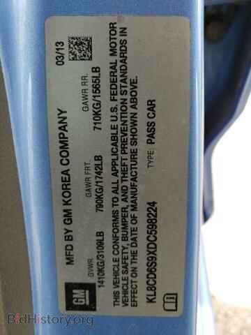 2013 CHEVROLET SPARK - VIN: KL8CD6S9XDC598224 - Фото 10