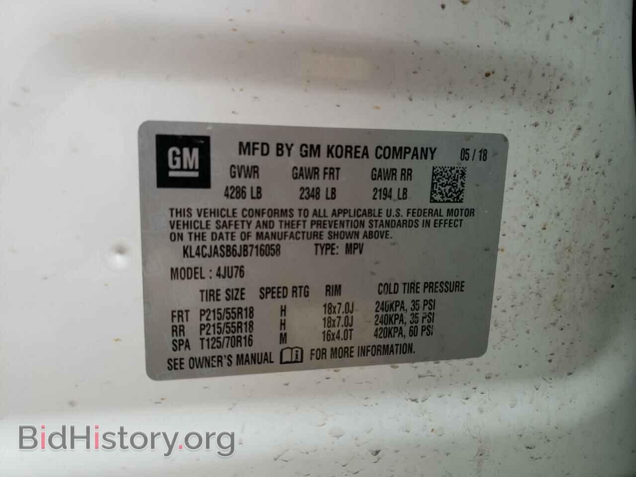 2018 BUICK ENCORE - VIN: KL4CJASB6JB716058 - Photo 10