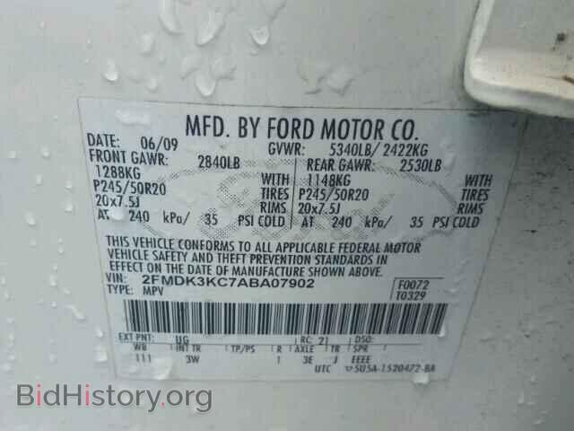 2010 FORD EDGE - VIN: 2FMDK3KC7ABA07902 - Фото 10