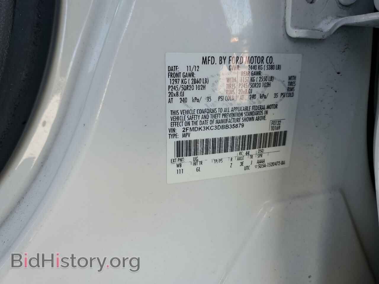 2013 FORD EDGE - VIN: 2FMDK3KC3DBB35879 - Photo 12