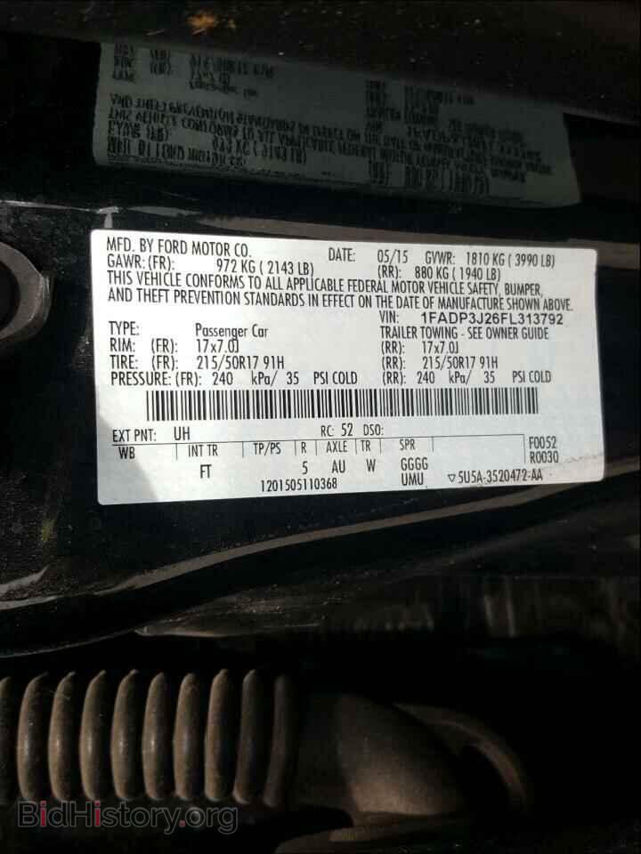2015 FORD FOCUS - VIN: 1FADP3J26FL313792 - Фото 10