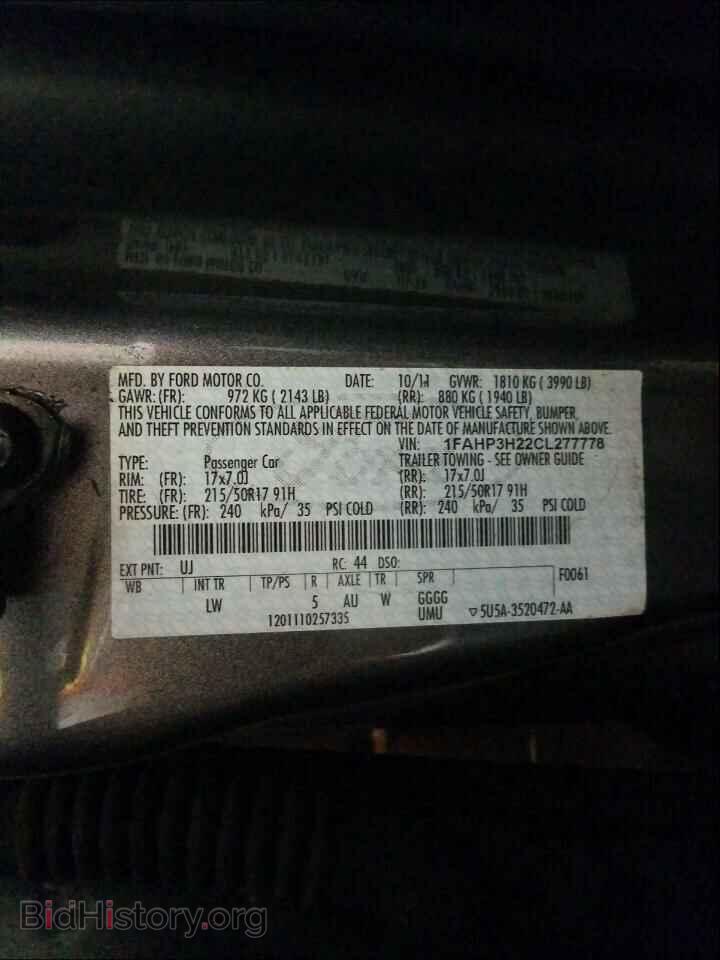 2012 FORD FOCUS - VIN: 1FAHP3H22CL277778 - Photo 10