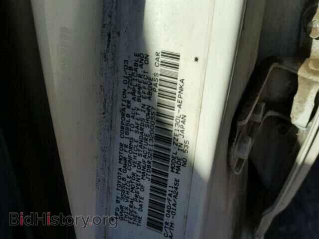 2003 TOYOTA COROLLA - VIN: JTDBR32E132000557 - Фото 9