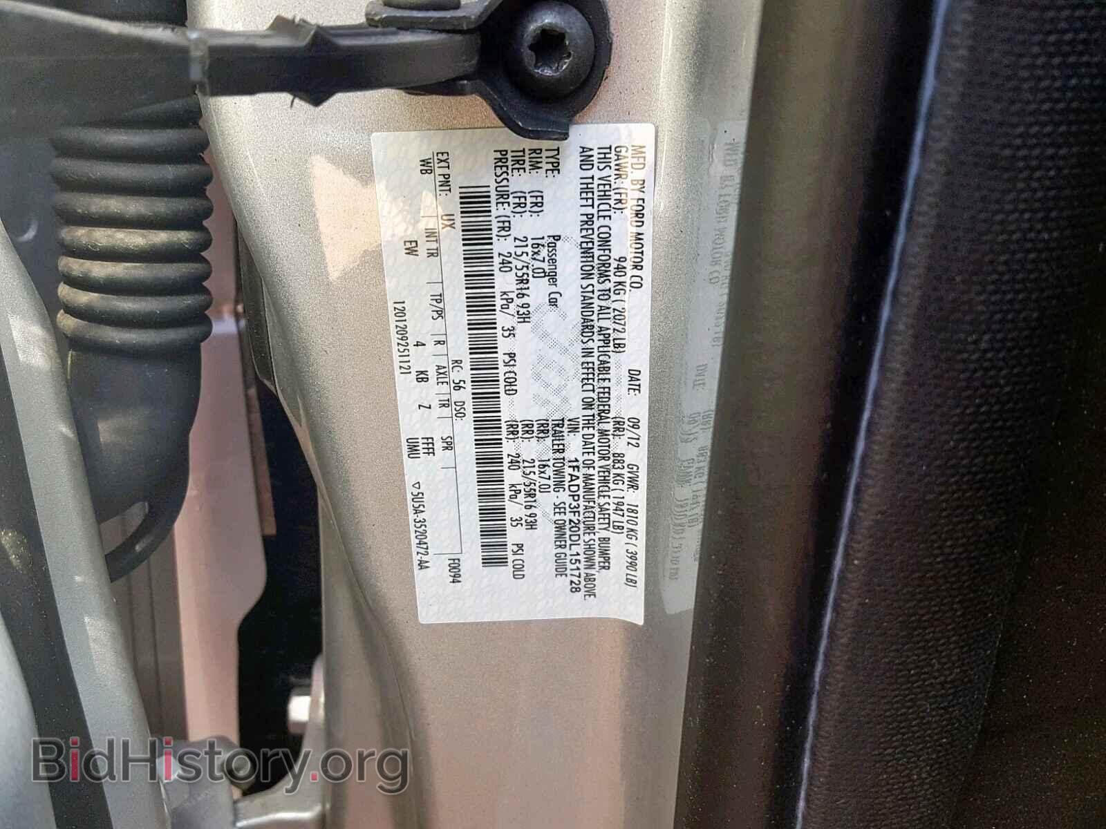 2013 FORD FOCUS SE - VIN: 1FADP3F20DL151728 - Фото 10