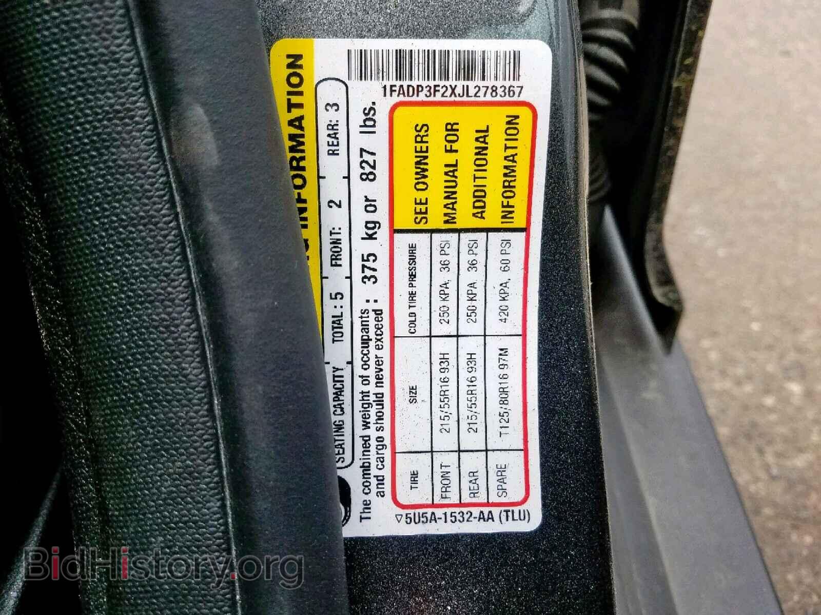 2018 FORD FOCUS SE - VIN: 1FADP3F2XJL278367 - Фото 10