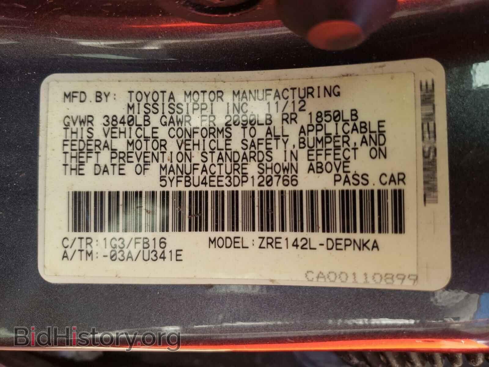 2013 TOYOTA COROLLA - VIN: 5YFBU4EE3DP120766 - Photo 10