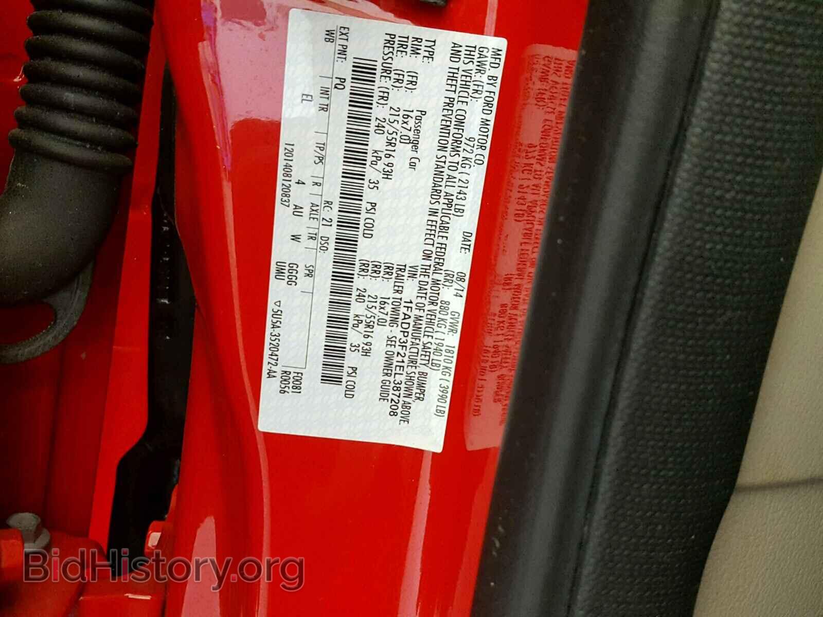 2014 FORD FOCUS - VIN: 1FADP3F21EL387208 - Фото 10