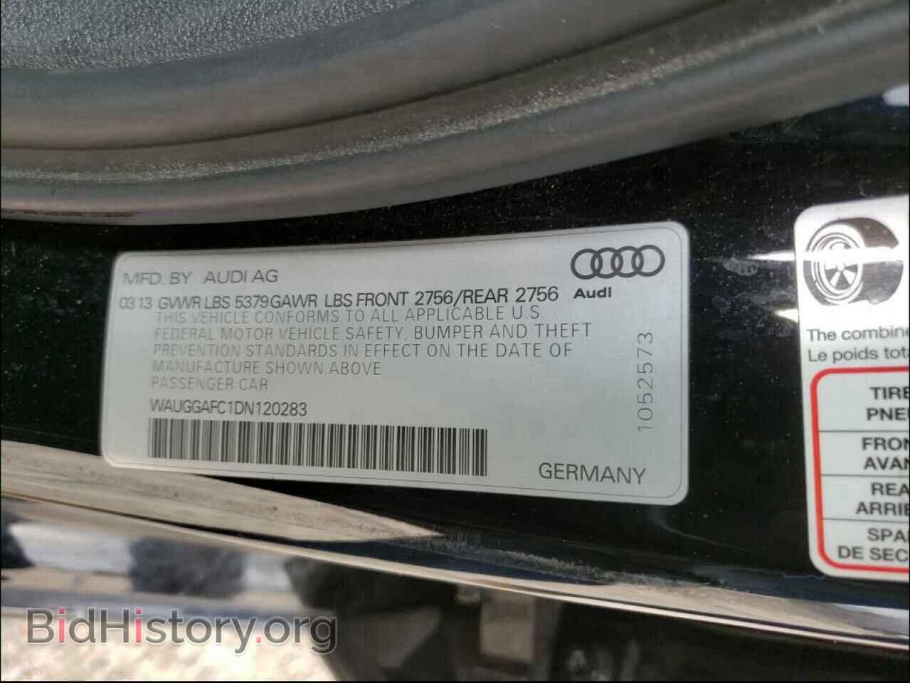 2013 AUDI A6 - VIN: WAUGGAFC1DN120283 - Фото 10