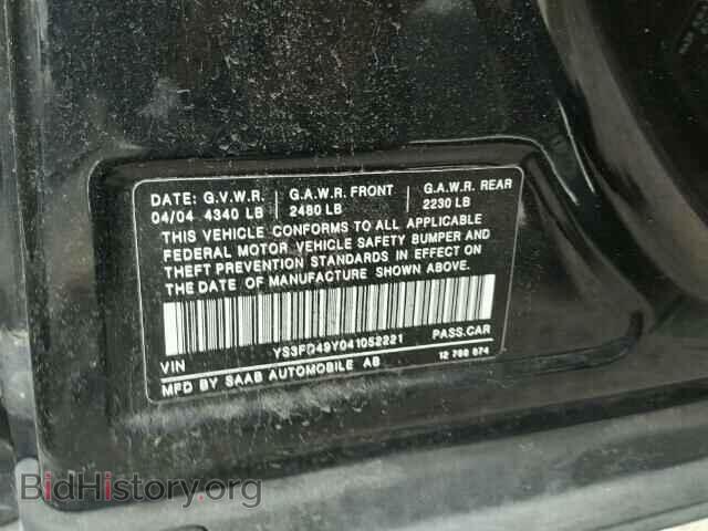 2004 SAAB 9 3 - VIN: YS3FD49Y041052221 - Фото 10