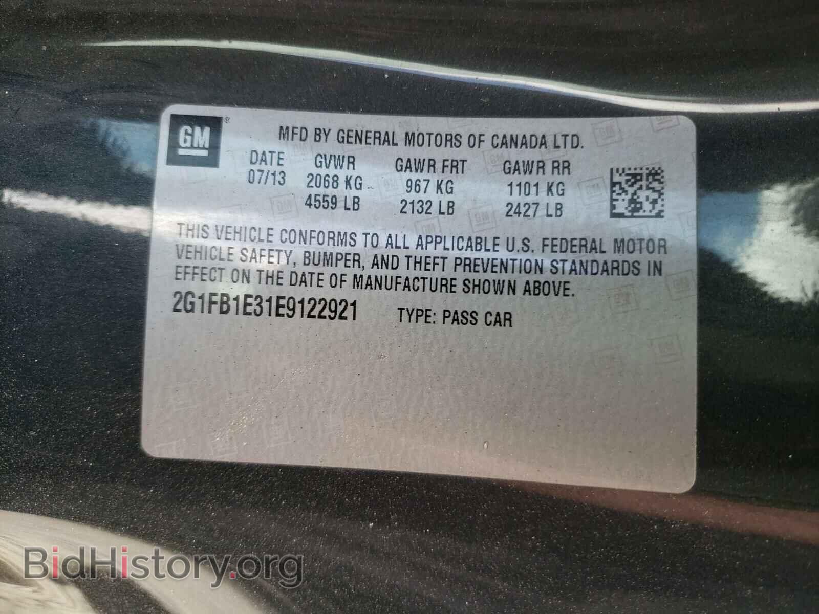 2014 CHEVROLET CAMARO - VIN: 2G1FB1E31E9122921 - Фото 10