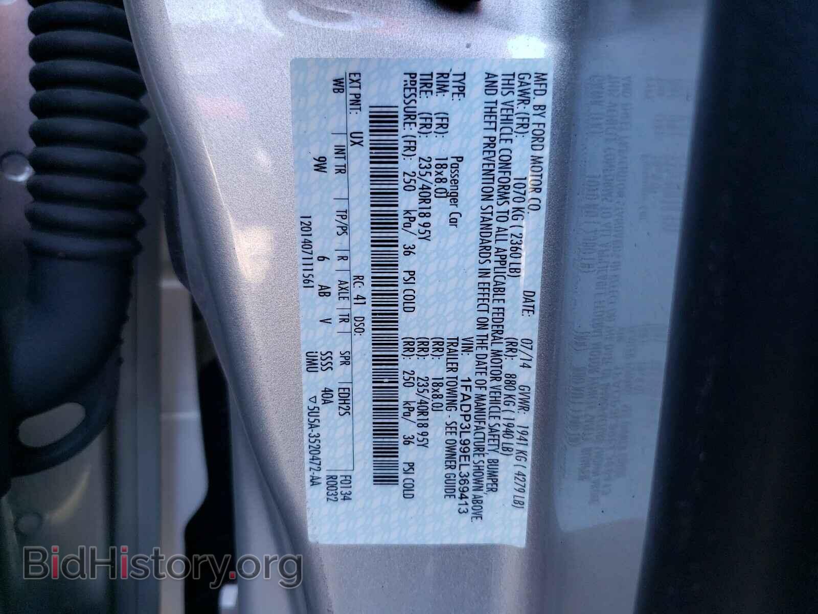 2014 FORD FOCUS - VIN: 1FADP3L99EL369413 - Photo 10