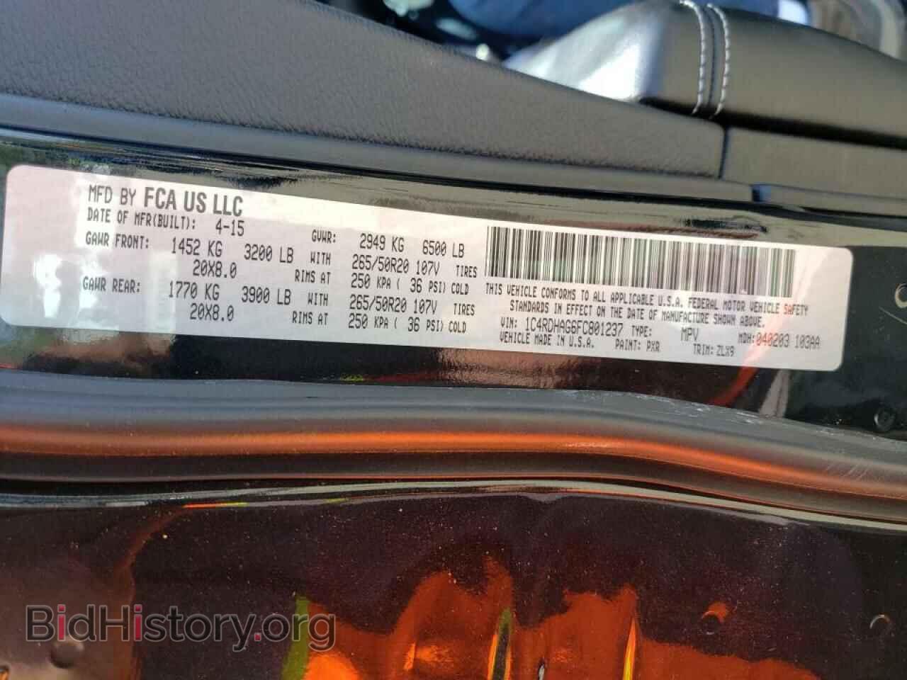 2015 DODGE DURANGO - VIN: 1C4RDHAG6FC801237 - Photo 10