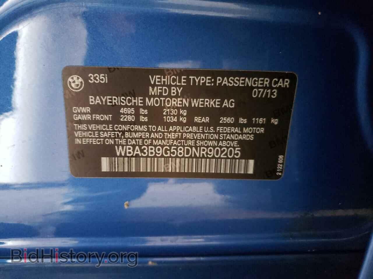 2013 BMW 3 SERIES - VIN: WBA3B9G58DNR90205 - Фото 12