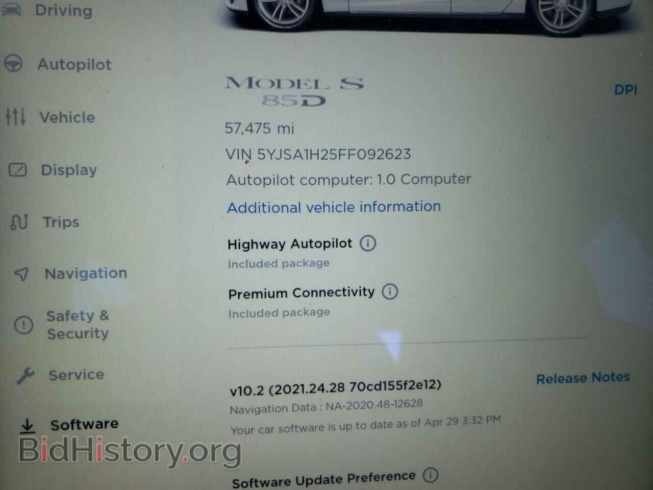 2015 TESLA MODEL S - VIN: 5YJSA1H25FF092623 - Фото 8