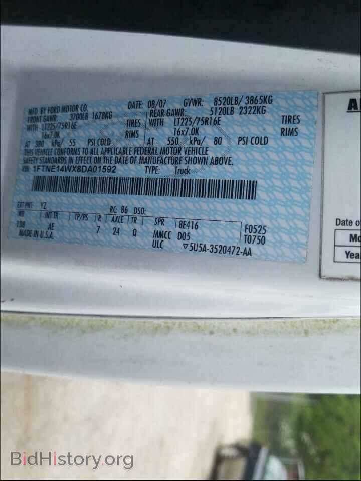 2008 FORD ECONOLINE - VIN: 1FTNE14WX8DA01592 - Фото 10