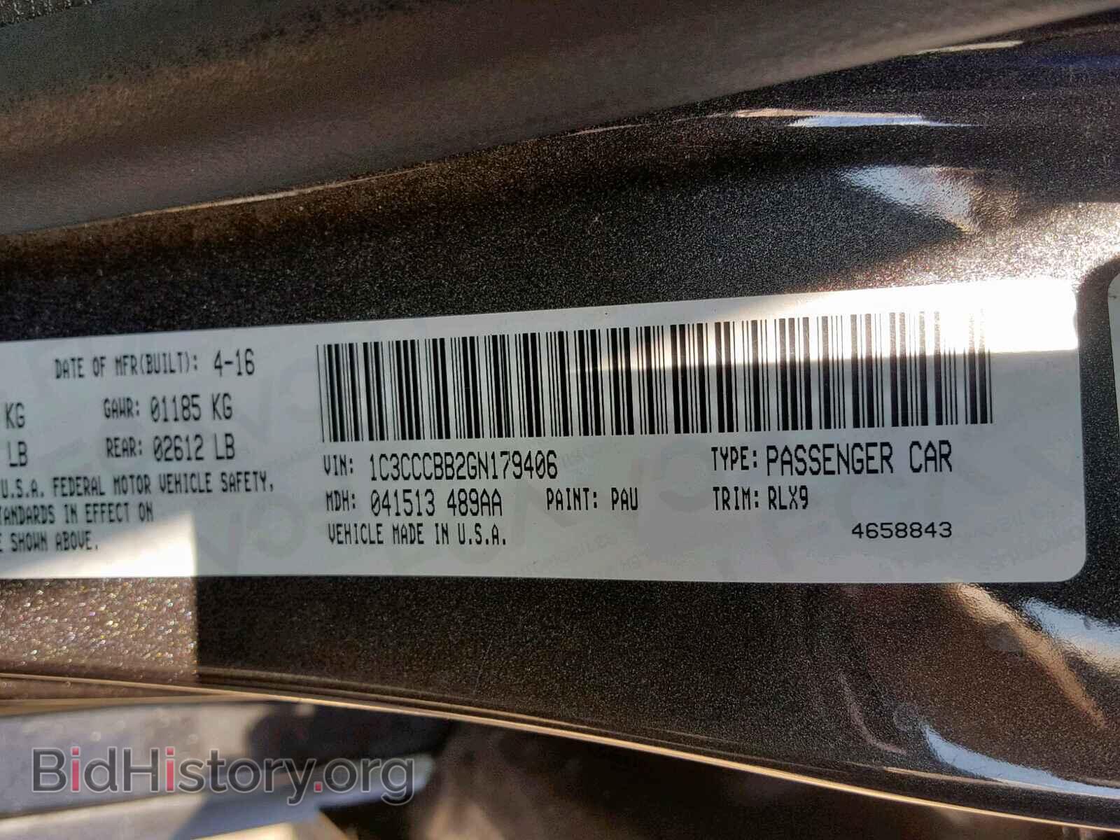 2016 CHRYSLER 200 - VIN: 1C3CCCBB2GN179406 - Photo 10