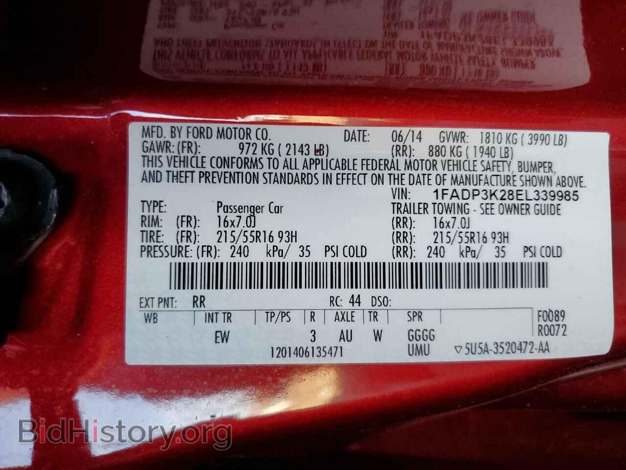 2014 FORD FOCUS - VIN: 1FADP3K28EL339985 - Photo 13