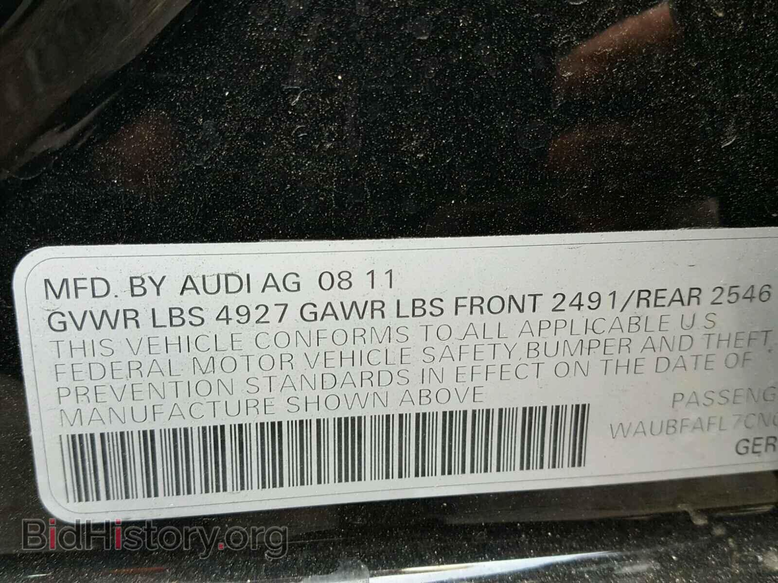 2012 AUDI A4 - VIN: WAUBFAFL7CN006509 - Photo 10